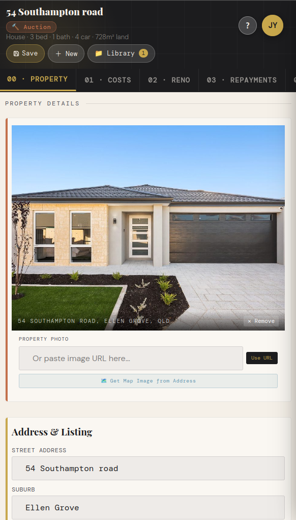 EquitySight mobile — calculator inputs